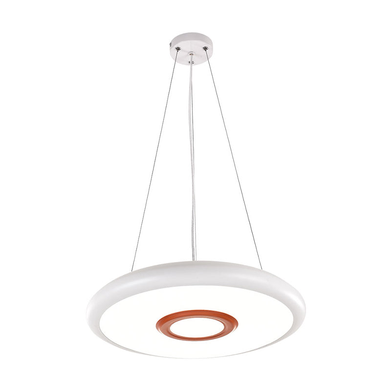 Circular Metal LED Pendant Lamp Kit in Warm/White/Natural Light - 18"/22" Wide