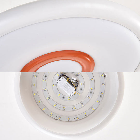 Circular Metal Hanging Lamp Kit - Led Pendant Lighting Fixture In Warm/White/Natural Light 18/22