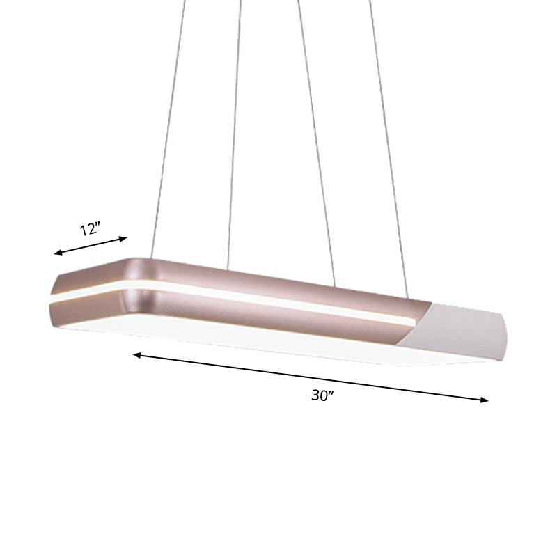 Delilah - Rose Gold Ring Suspension Light Modern Led Metal Hanging Fixture For Dining Room