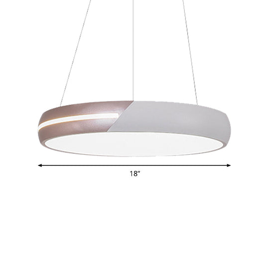 Delilah - Rose Gold Ring Suspension Light Modern Led Metal Hanging Fixture For Dining Room
