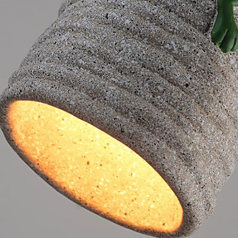 Frog Deco Industrial Pendant Light in Brass/Black/Grey for Bars - Cement and Resin Lamp