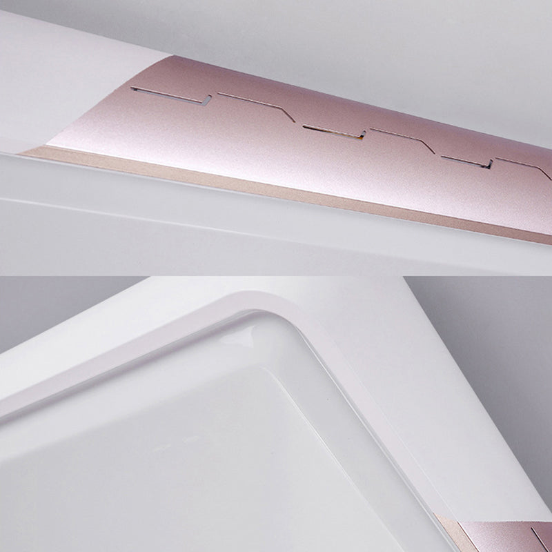 Modern Rose Gold LED Ring Suspended Light Kit in White/Warm, 18"/21.5" Wide