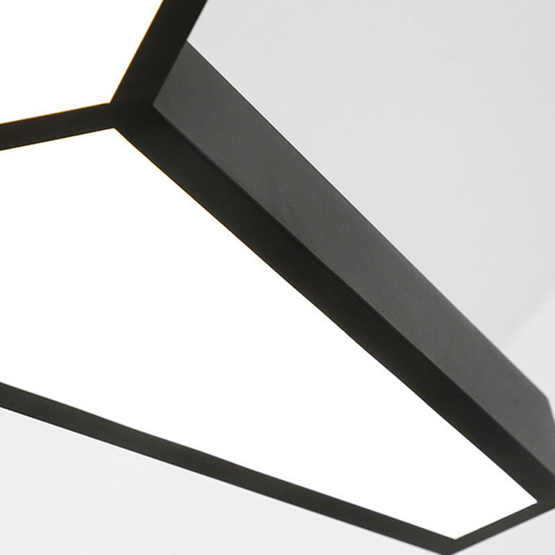 Modern Metal Y Shape LED Ceiling Lamp with 3 White Lights and Acrylic Diffuser - Available in Multiple Light Shades