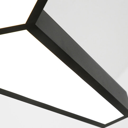 Modern Metal Y Shape LED Ceiling Lamp with 3 White Lights and Acrylic Diffuser - Available in Multiple Light Shades