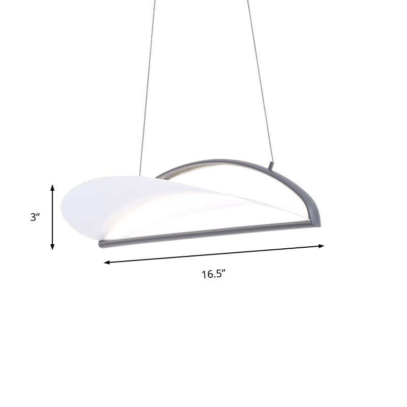Ludovica - Modern Grey/White Ultra Thin Ceiling Light Fixture Minimalist Led Acrylic Pendant Lamp