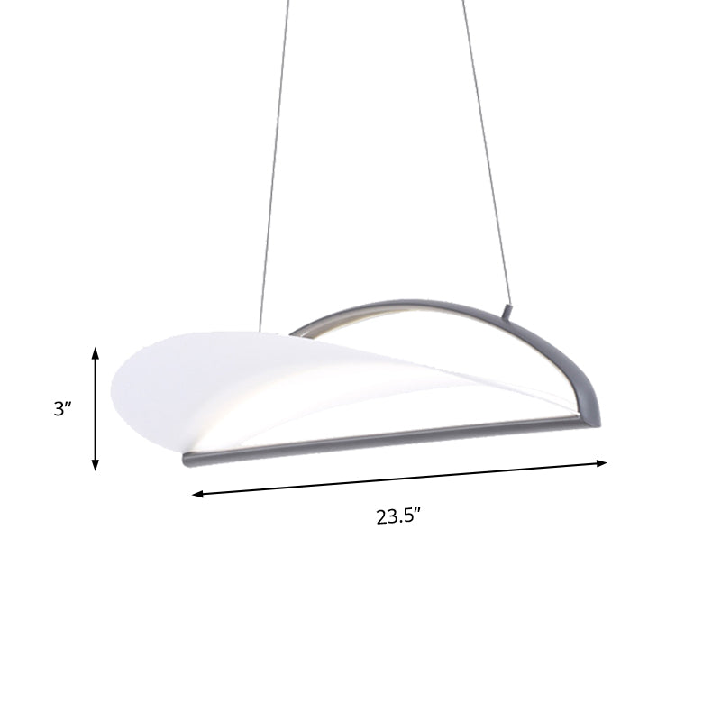 Ludovica - Modern Grey/White Ultra Thin Ceiling Light Fixture Minimalist Led Acrylic Pendant Lamp