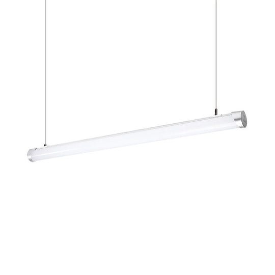 Modern Led Silver Tube Suspension Lamp - Stylish Hanging Pendant Light In Multiple Options