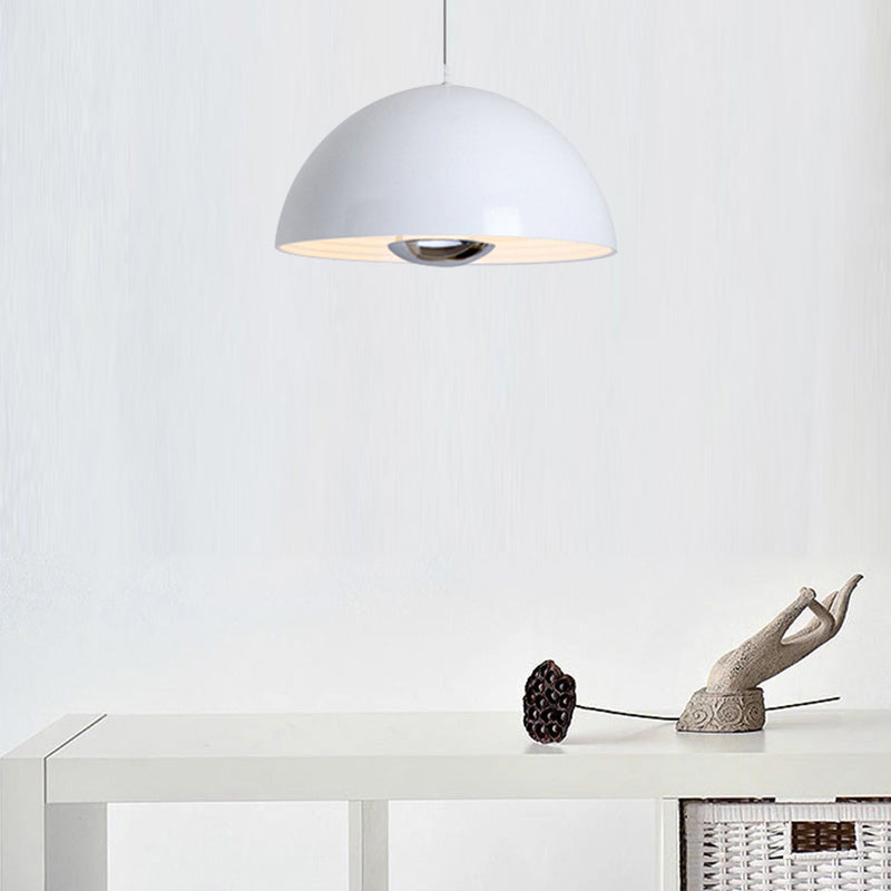 Marta - Nordic Dome Hanging Lamp Metal 1/2/3 Heads White/Black/Rose Gold Pendant Light Fixture For