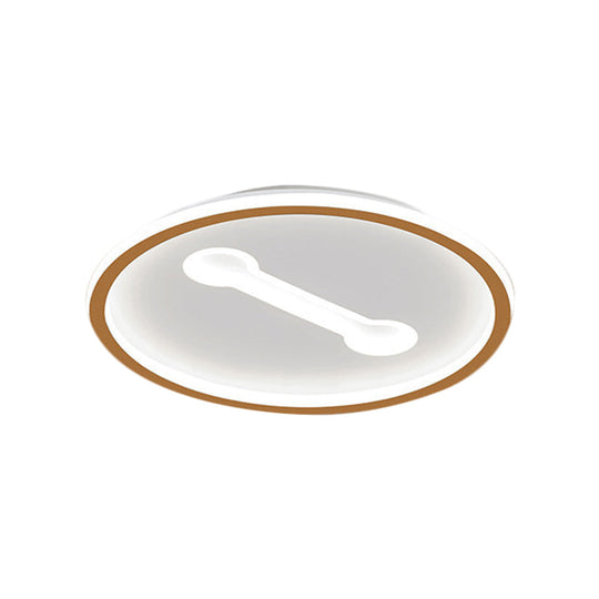 Ultra-Thin Round Metallic Flush Light, Nordic Black/Gold LED Flush Mount Fixture, Warm/White Light, 16"/19.5" Dia