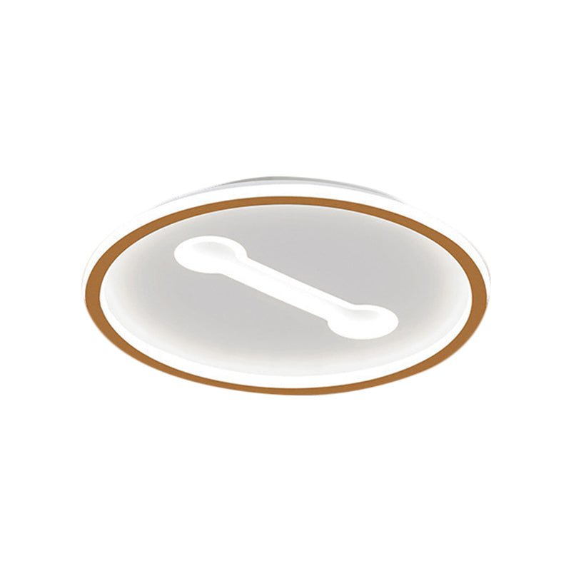 Ultra-Thin Round Metallic Flush Light Nordic Black/Gold Led Mount Fixture Warm/White 16/19.5 Dia