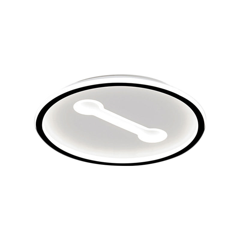 Ultra-Thin Round Metallic Flush Light, Nordic Black/Gold LED Flush Mount Fixture, Warm/White Light, 16"/19.5" Dia