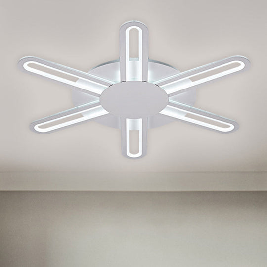 Contemporary Metallic Blossom Flush Mount LED Light in Warm/White - 29.5"/34"/30.5" Wide