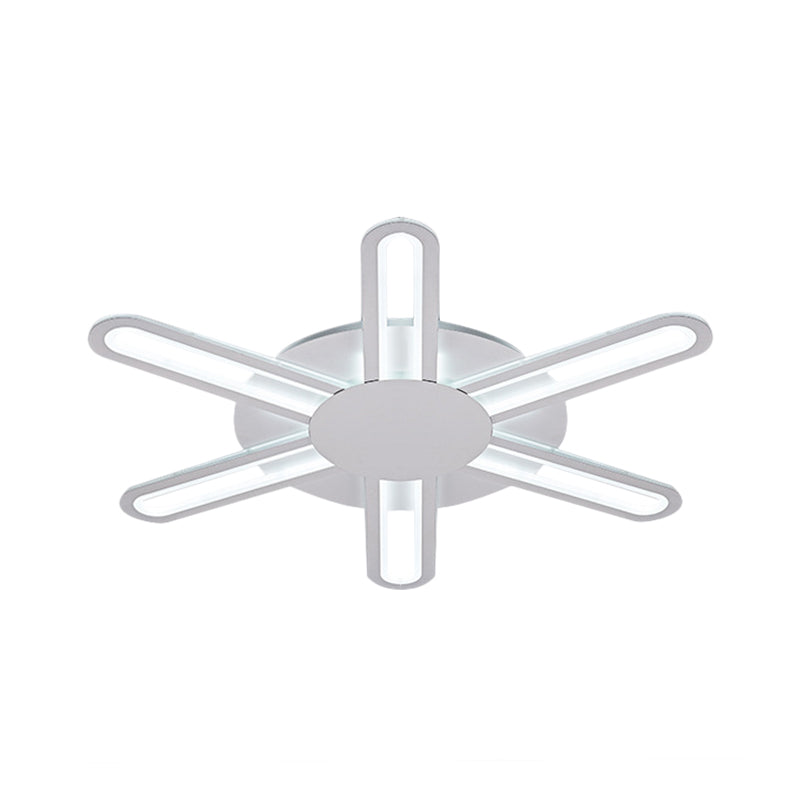 Contemporary Metallic Blossom Flush Mount LED Light in Warm/White - 29.5"/34"/30.5" Wide