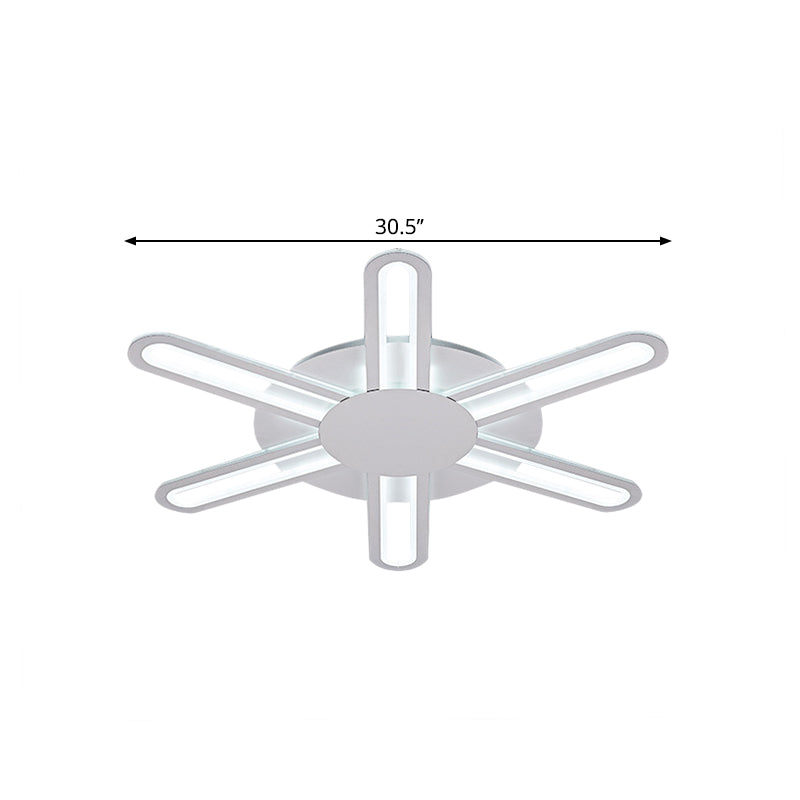 Contemporary Metallic Blossom Flush Mount LED Light in Warm/White - 29.5"/34"/30.5" Wide