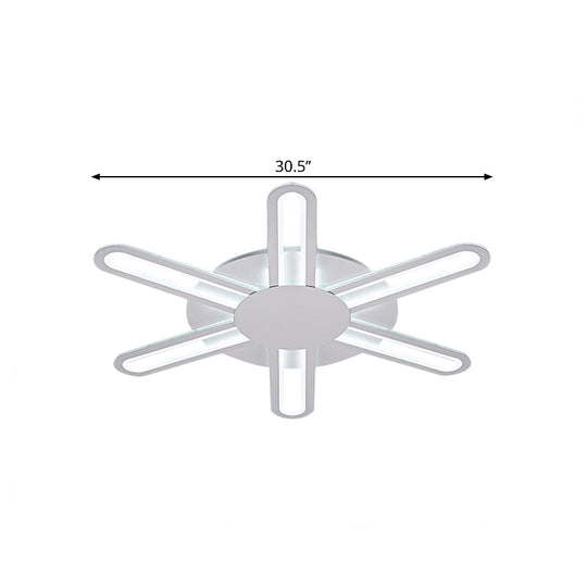 Contemporary Metallic Blossom Flush Mount LED Light in Warm/White - 29.5"/34"/30.5" Wide