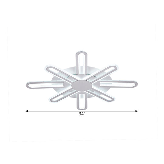 Contemporary Metallic Blossom Flush Mount LED Light in Warm/White - 29.5"/34"/30.5" Wide