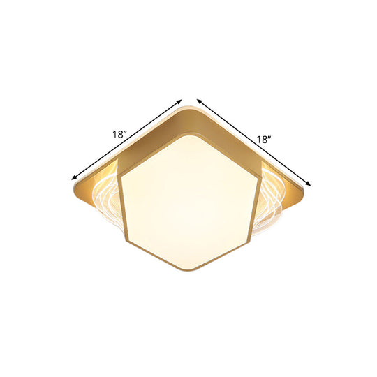 Contemporary Gold Flush Mount LED Ceiling Light in Warm/White, 18/21.5/35.5" Width"

or

"Modern Gold LED Flush Mount Ceiling Light - Warm/White, 18/21.5/35.5" Width