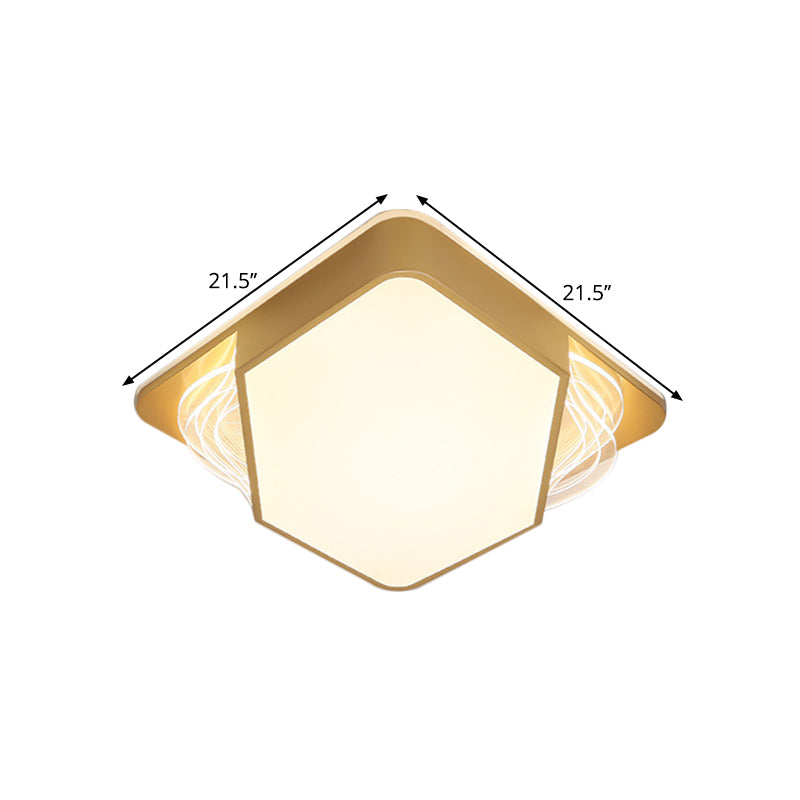 Contemporary Gold Flush Mount LED Ceiling Light in Warm/White, 18/21.5/35.5" Width"

or

"Modern Gold LED Flush Mount Ceiling Light - Warm/White, 18/21.5/35.5" Width