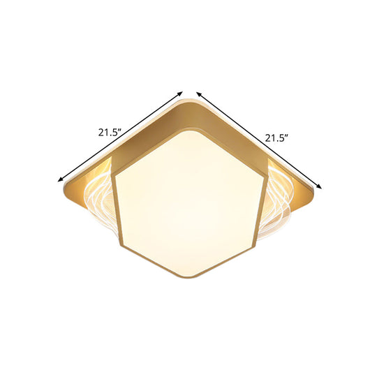 Contemporary Gold Flush Mount LED Ceiling Light in Warm/White, 18/21.5/35.5" Width"

or

"Modern Gold LED Flush Mount Ceiling Light - Warm/White, 18/21.5/35.5" Width