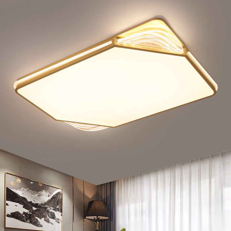 Contemporary Gold Flush Mount LED Ceiling Light in Warm/White, 18/21.5/35.5" Width"

or

"Modern Gold LED Flush Mount Ceiling Light - Warm/White, 18/21.5/35.5" Width