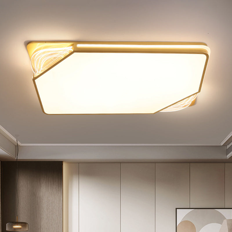 Contemporary Gold Flush Mount Led Ceiling Light In Warm/White 18/21.5/35.5 Width

Or

Modern - Width