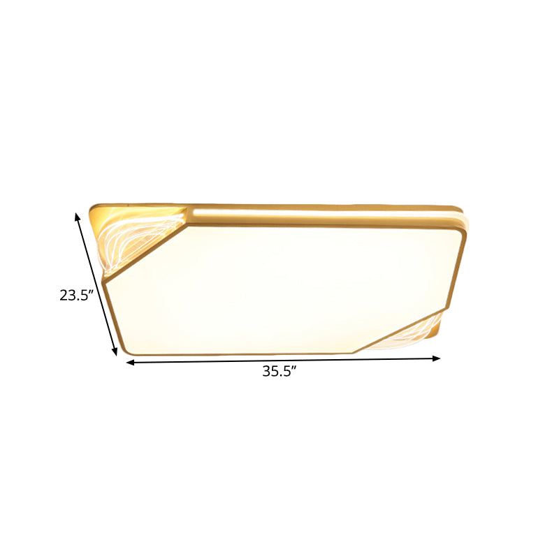 Contemporary Gold Flush Mount LED Ceiling Light in Warm/White, 18/21.5/35.5" Width"

or

"Modern Gold LED Flush Mount Ceiling Light - Warm/White, 18/21.5/35.5" Width