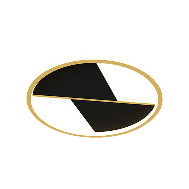 Plafonnier à épissure noire : plafonnier LED moderniste de 16"/19,5" pour chambre à coucher