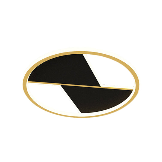 Plafonnier à épissure noire : plafonnier LED moderniste de 16"/19,5" pour chambre à coucher