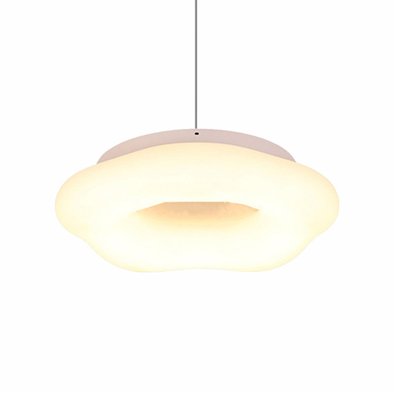 Cloud Drop Pendant Acrylic Led White Ceiling Light - 18/21.5 Wide Ideal For Living Room
