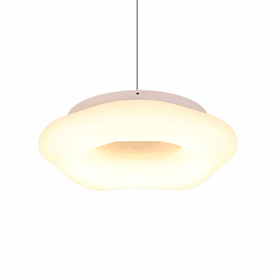 Cloud Drop Pendant Acrylic Led White Ceiling Light - 18/21.5 Wide Ideal For Living Room