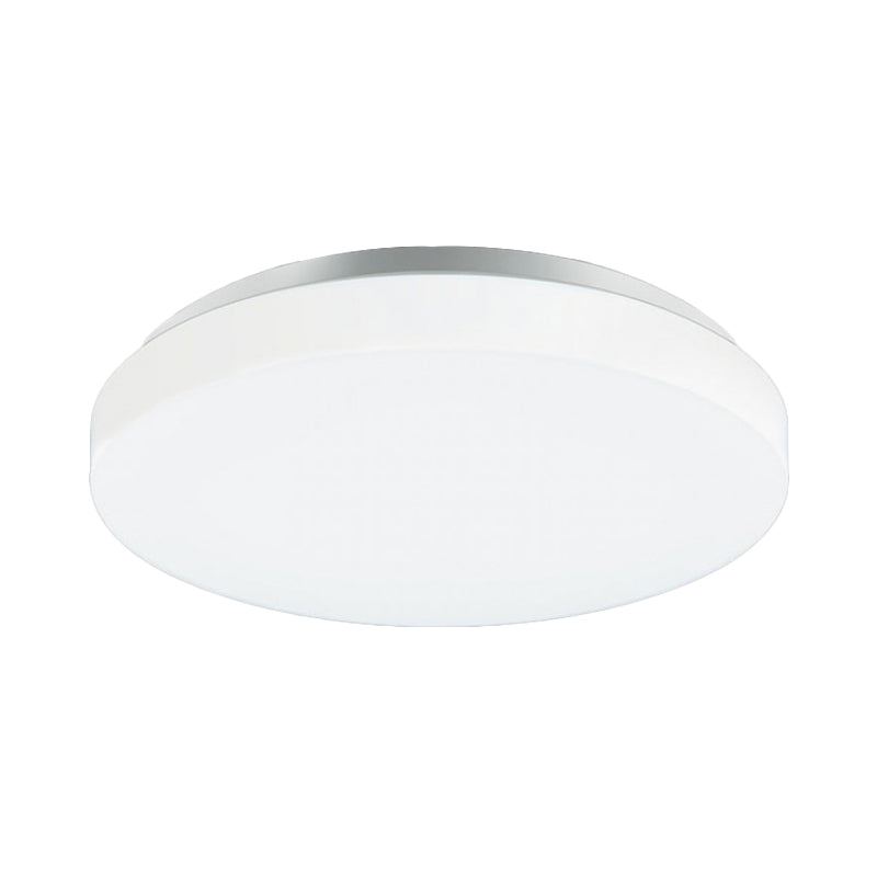 Modern Round LED Ceiling Light with Acrylic Shade - Metal White, 7.5"/9"/12" Dia - Flush Mount Fixture for Bedroom
