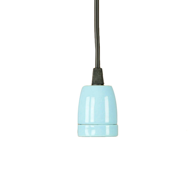 Mini suspension de style rétro - Cordon réglable, plafonnier en céramique noir/rouge