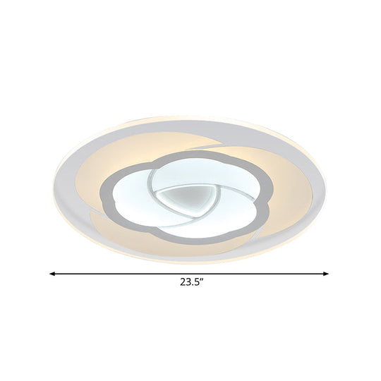 Modern Floral Flushmount LED Ceiling Light in Warm/White, 16"/19.5"/23.5" Wide