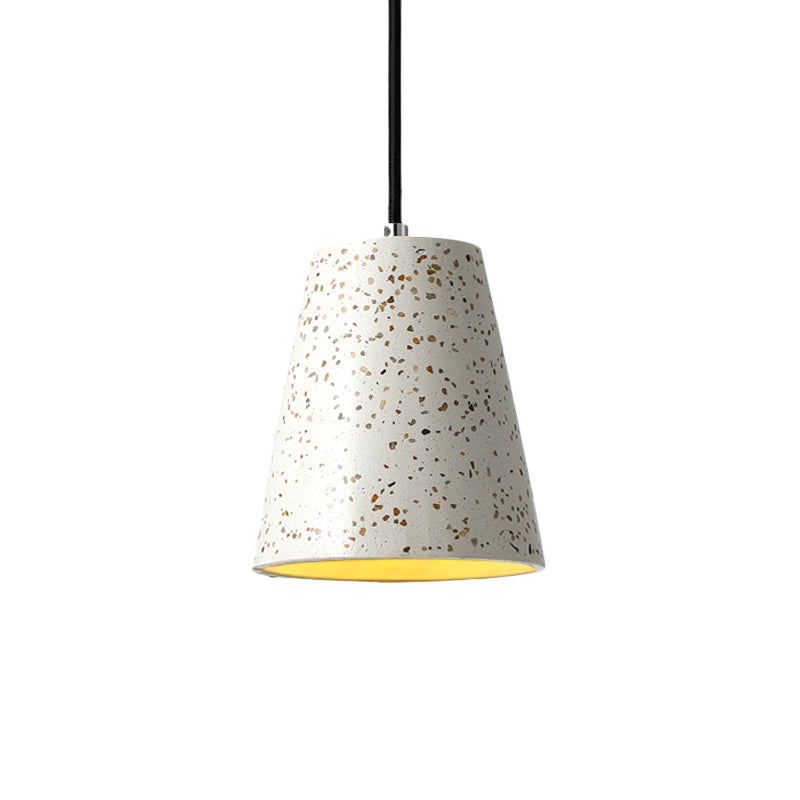 Louise - Sleek Concrete Cone Pendant Lighting Simplicity 1 Light Black/White/Brown Hanging Light