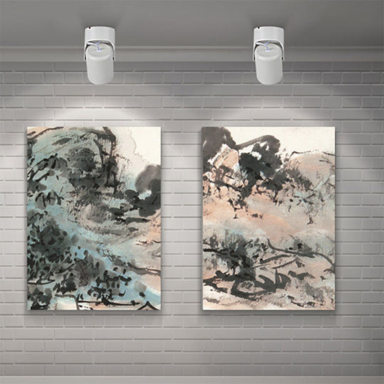 Stylish Mini Semi Flush LED Ceiling Light with Rotatable Metal Cylinder Shade in Black/White for Living Room - Loft