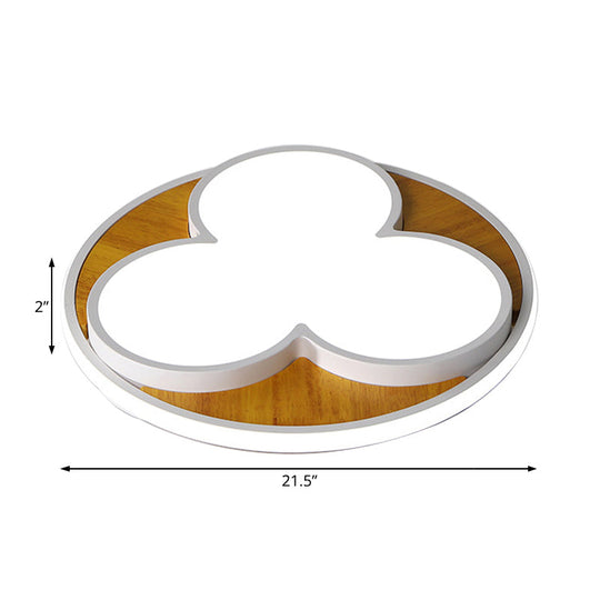 Nordic LED Flush Ceiling Light: Black/White Flower Design, 16.5"/20.5" Wide, White/Warm Light