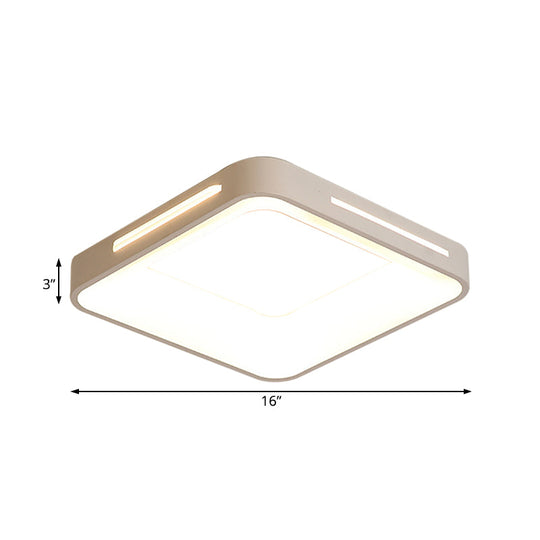 Modern White/Warm LED Flush Mount Ceiling Light in 3 Sizes