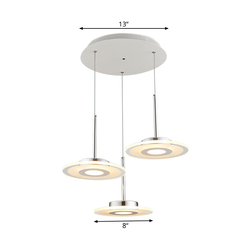 Nadège - Circular Acrylic Pendant Led Ceiling Light (Warm/White/Natural Light)