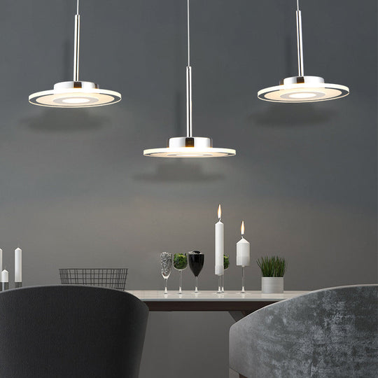 Nadège - Circular Acrylic Pendant Led Ceiling Light (Warm/White/Natural Light)