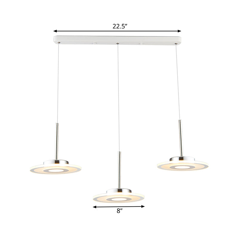 NadÃ¨ge - Circular Acrylic Pendant LED Ceiling Light (Warm/White/Natural Light)