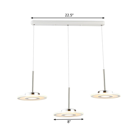 NadÃ¨ge - Circular Acrylic Pendant LED Ceiling Light (Warm/White/Natural Light)