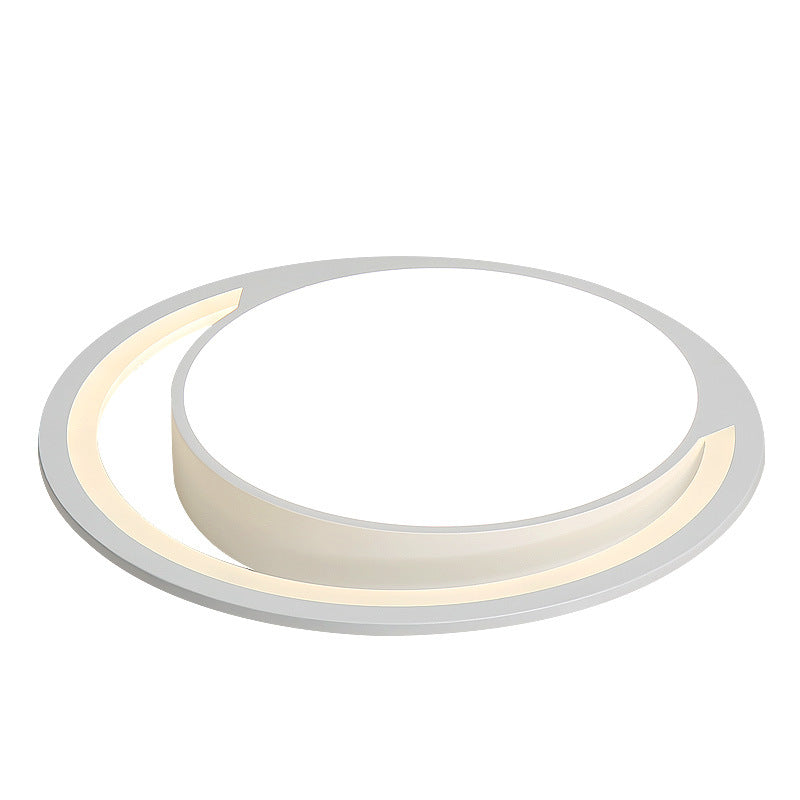 Plafonnier encastré rond en acrylique blanc nordique, plafonnier LED pour chambre à coucher, chaud/blanc, 16"/19,5"/23,5" de diamètre.