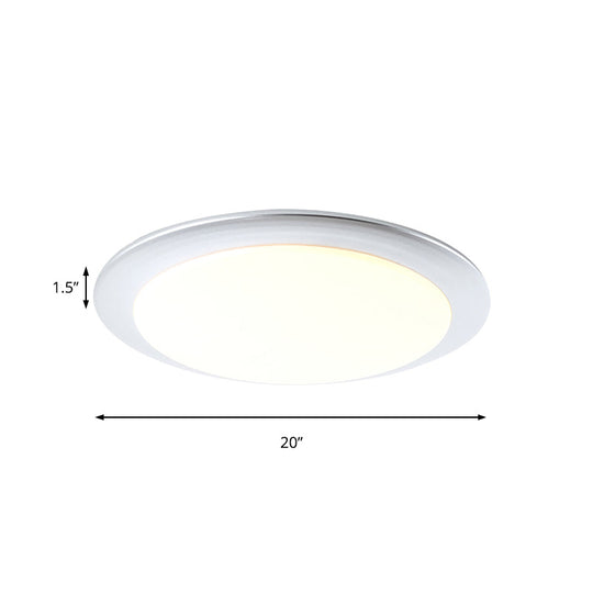 Nordic Acrylic Gold/Silver Flush Ceiling Light with Integrated LED - Bedroom Ceiling Lamp, 16"/20" Dia