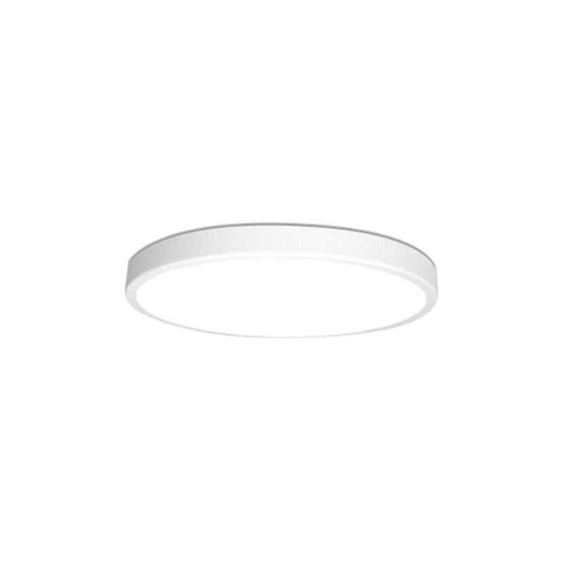 Modern White LED Flush Mount Light - Ultra Thin Ceiling Lighting with Acrylic Shade for Bedroom