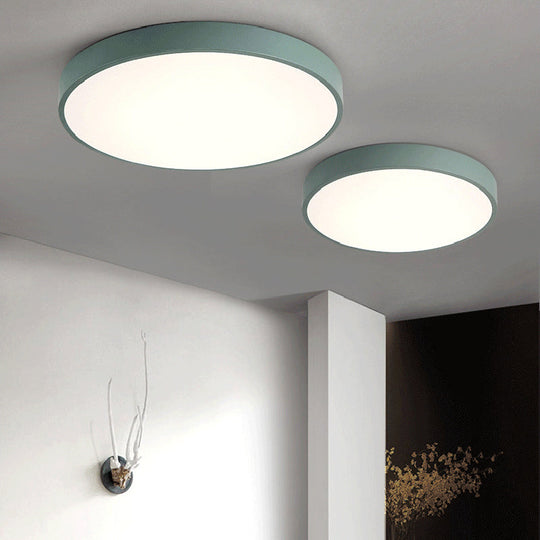 Modern Kids' Bedroom Ceiling Light: Acrylic Round Flush Mount