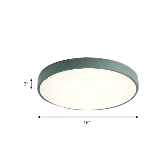 Modern Kids' Bedroom Ceiling Light: Acrylic Round Flush Mount