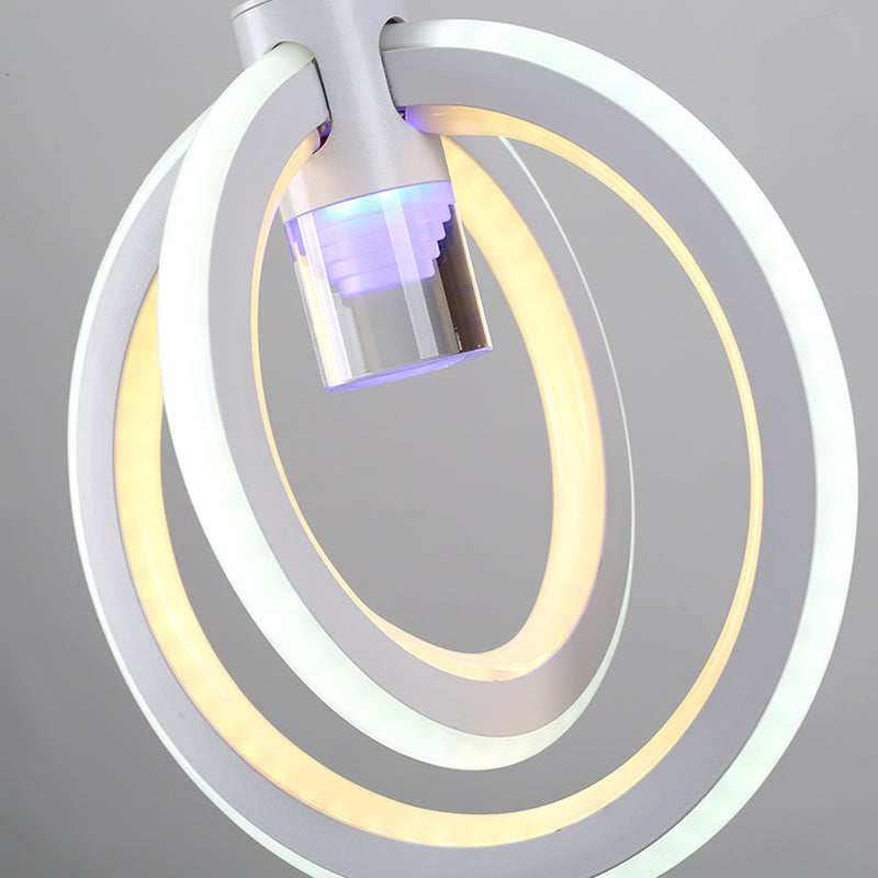 Orbit Acrylic Pendant Ceiling Light Fixture - 3-Light Modern Hanging Design For Living Room