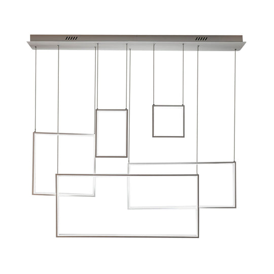 Modern 3/5-Head Acrylic Cluster Pendant Ceiling Light Fixture in Black/White