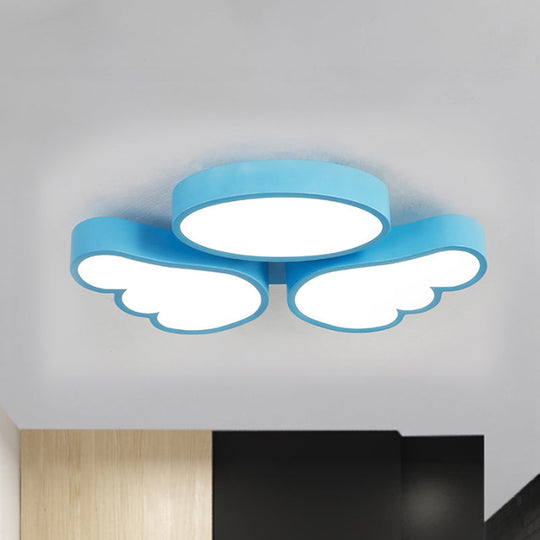 Plafonnier à aile ronde - Éclairage encastré à LED en acrylique de dessin animé - Décoration de chambre