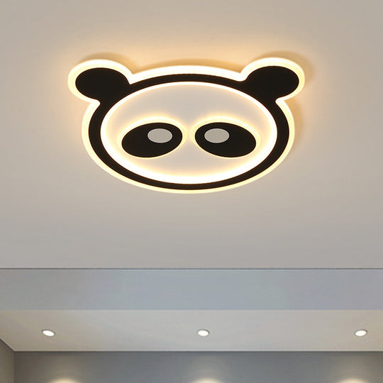 Panda LED Acrylic Cartoon Ceiling Light for Kids Bedroom in Warm/White